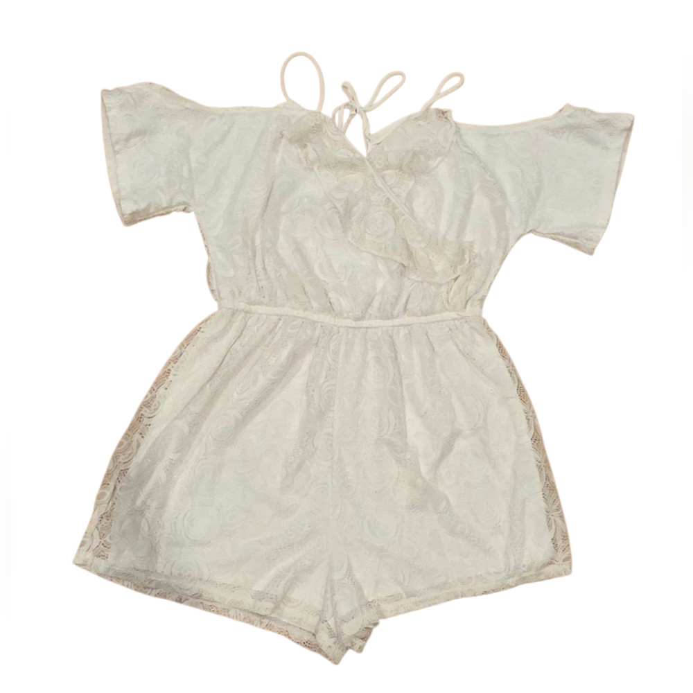 Miami - Size Small - One Piece Romper - White - Lacey
